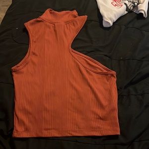 Brown crop top